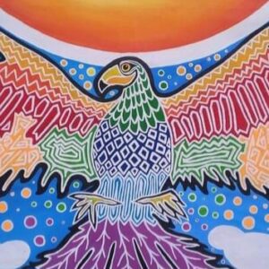 El Águila Azteca. Acrílicos sobre lienzo. Original Carlos Lacal