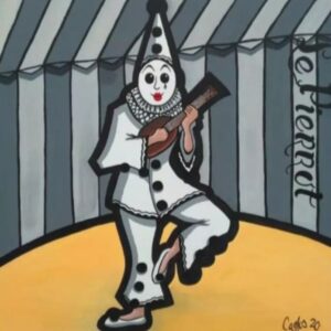 El Pierrot. Acrílicos sobre lienzo. Original Carlos Lacal