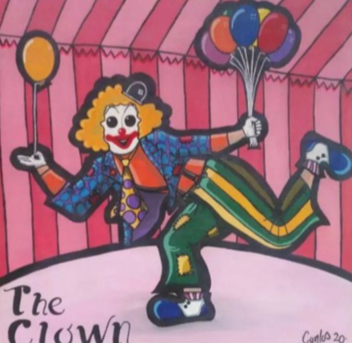 El Payaso. Acrílicos sobre lienzo. Original Carlos Lacal