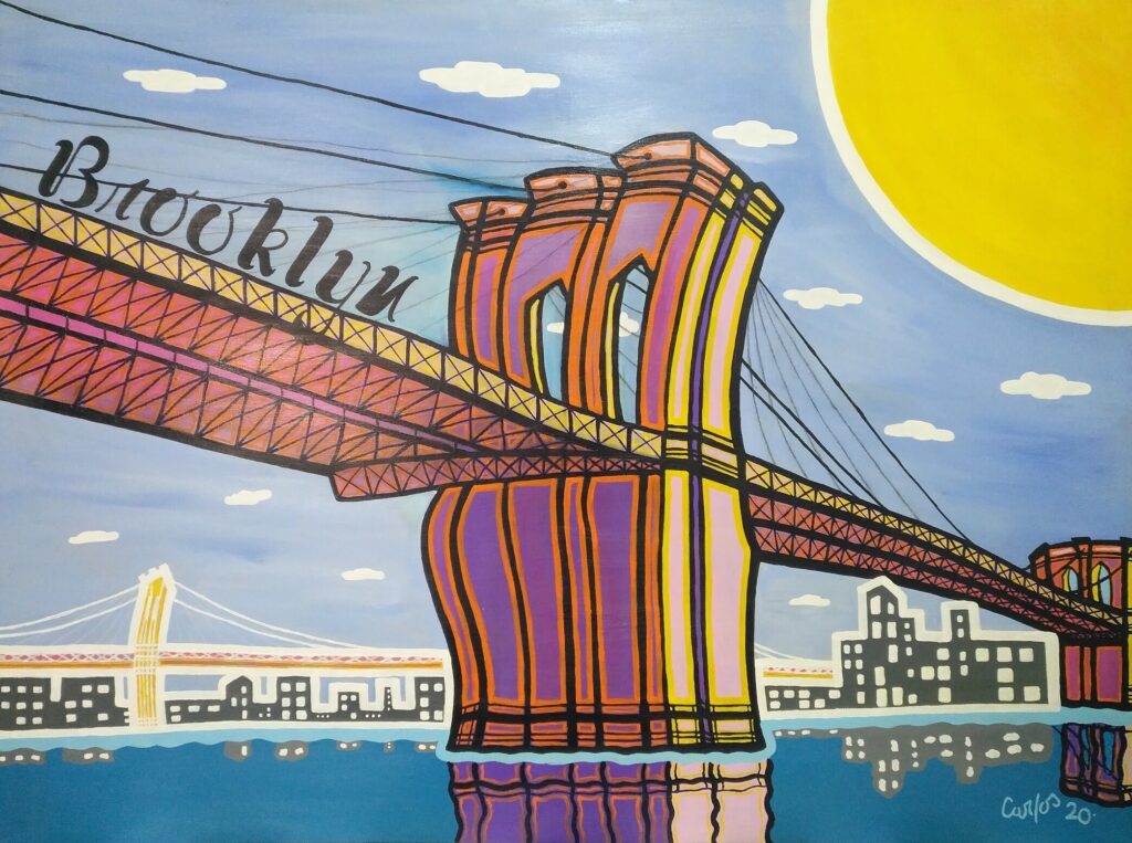 El Puente de Brooklin. Acrílicos sobre lienzo. Original Carlos Lacal