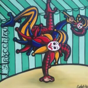 El Arlequín. Acrílicos sobre lienzo. Original Carlos Lacal