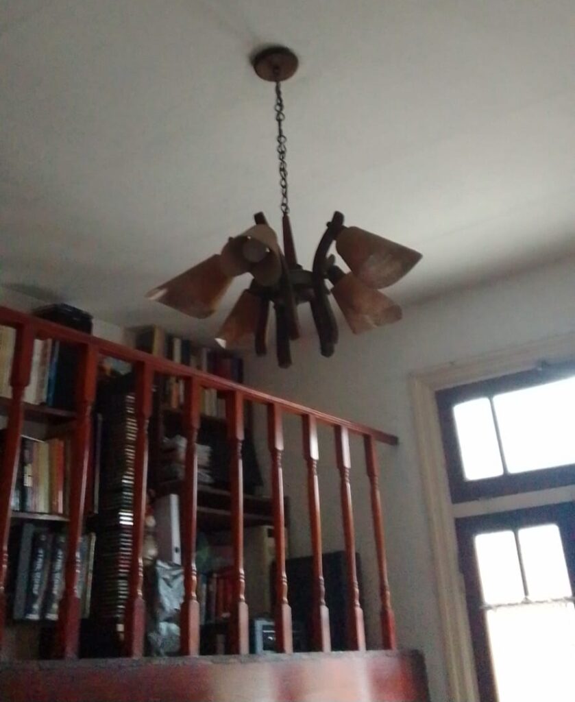 Lámpara Araña Living Comedor Madera