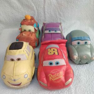 Muñecos blandos Cars 5 autitos. Originales Disney Pixar Mattel. Año 2005