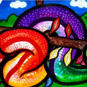 La Serpiente. Acrílicos sobre lienzo. Original Carlos Lacal.