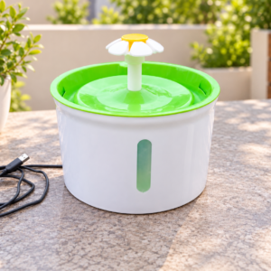 Bebedero Fuente Flor Plástico para Gatos